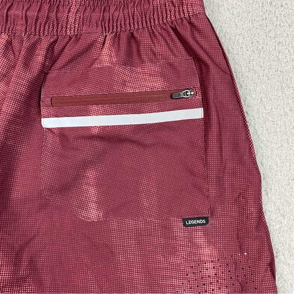 Legends Luka Shorts Men's Size M Lined Gym Workout 7" Inseam Red Medium EUC - Picture 5 of 9